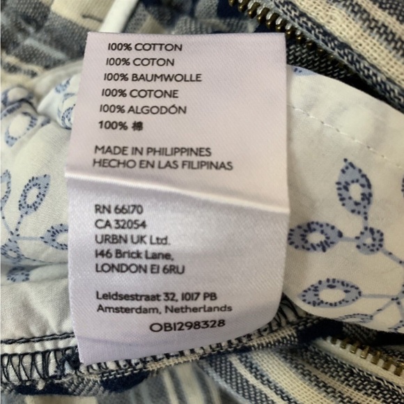 Pilcro Anthropologie Sz 30 Shorts Everyday Striped Shorts in Blue Motif NWT $88 - Picture 8 of 12